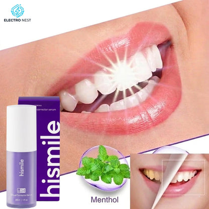HiSmile V34 Teeth Whitening Purple Toothpaste – Color Corrector Serum for Yellow Stain Removal & Bright White Teeth
