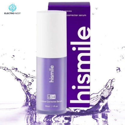HiSmile V34 Teeth Whitening Purple Toothpaste – Color Corrector Serum for Yellow Stain Removal & Bright White Teeth