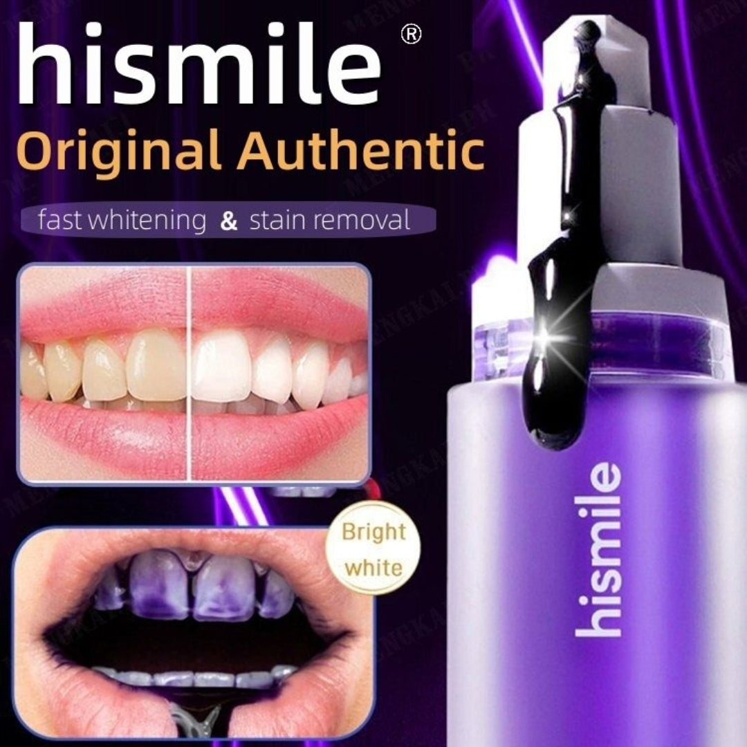 HiSmile V34 Teeth Whitening Purple Toothpaste – Color Corrector Serum for Yellow Stain Removal & Bright White Teeth