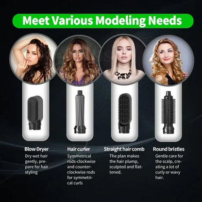 5-in-1 Ceramic Air Wrap Hair Styler – Hot Air Brush, Curler, Straightener & Volumizer