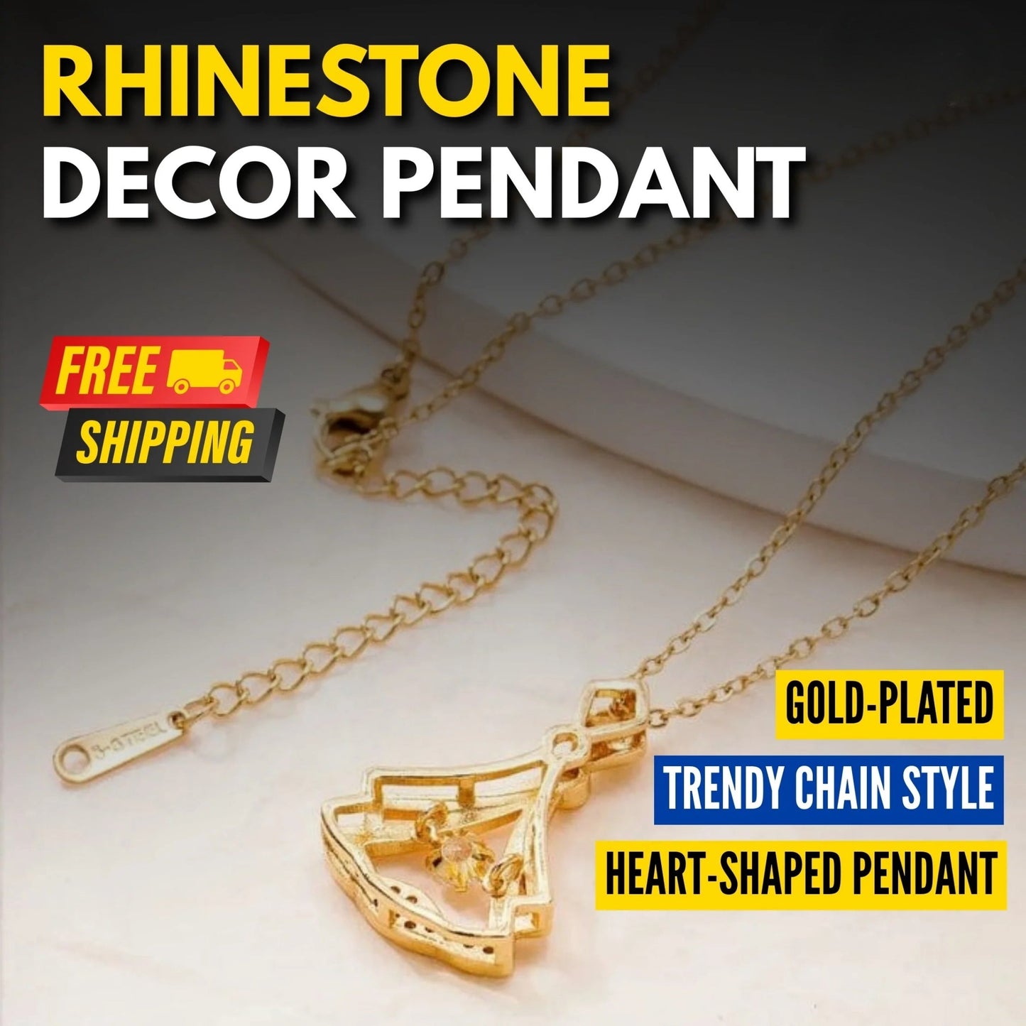 Rhinestone Pendant Necklace for Women – Elegant Sparkling Jewelry
