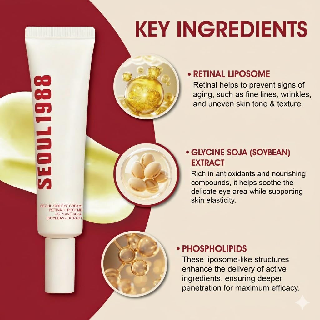 K-SECRET Seoul 1988 Eye Cream – Retinal Liposome 2% + Fermented Bean | 30ml