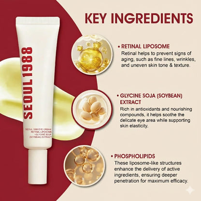 K-SECRET Seoul 1988 Eye Cream – Retinal Liposome 2% + Fermented Bean | 30ml