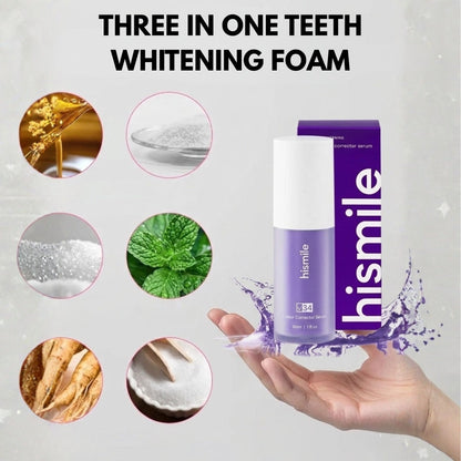 HiSmile V34 Teeth Whitening Purple Toothpaste – Color Corrector Serum for Yellow Stain Removal & Bright White Teeth