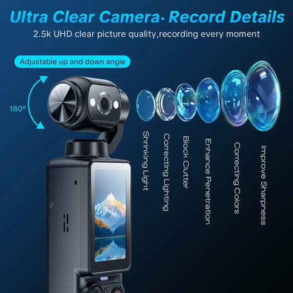Body Camera with 180° Rotating Lens – Portable Wearable Mini Camera